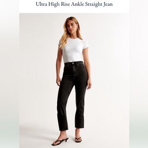 Abercrombie & Fitch The Ankle Straight Ultra High Rise 26 / 2 Regular